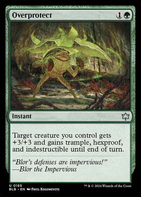 Bloomburrow - 185 - Overprotect - Uncommon - G - Foil