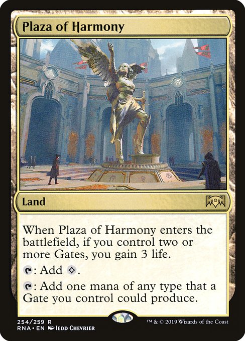 Ravnica Allegiance - 254 - Plaza of Harmony - Rare - C - Non-foil