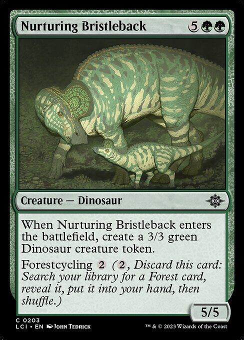 The Lost Caverns of Ixalan - 203 - Nurturing Bristleback - Common - G - Non-foil