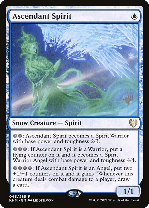 Kaldheim Promos - 43p - Ascendant Spirit - Rare - U - Foil - Promo