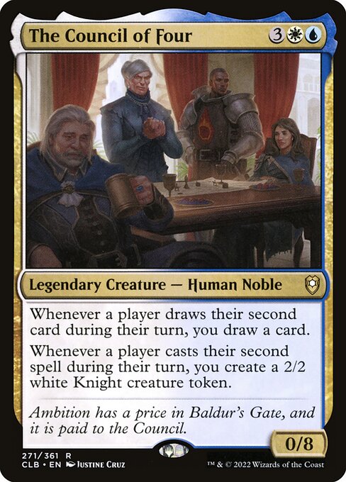 Commander Legends: Battle for Baldur's Gate - 271 - The Council of Four - Rare - WU - Foil