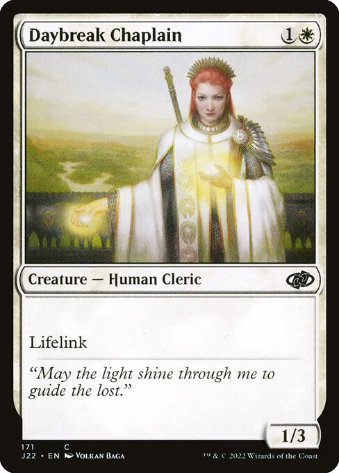 Jumpstart 2022 - 171 - Daybreak Chaplain - Common - W - Non-foil