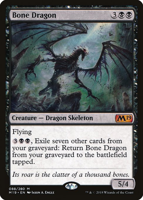Core Set 2019 - 88 - Bone Dragon - Mythic - B - Non-foil