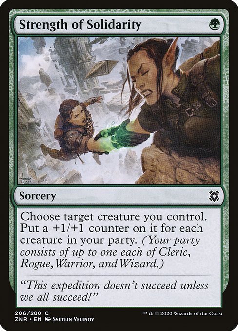 Zendikar Rising - 206 - Strength of Solidarity - Common - G - Non-foil