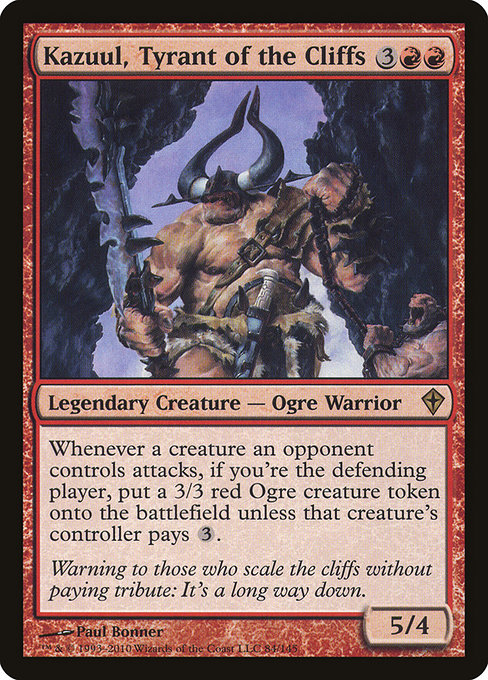 Worldwake - 84 - Kazuul, Tyrant of the Cliffs - Rare - R - Non-foil