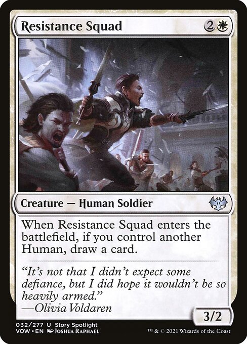 Innistrad: Crimson Vow - 32 - Resistance Squad - Uncommon - W - Non-foil