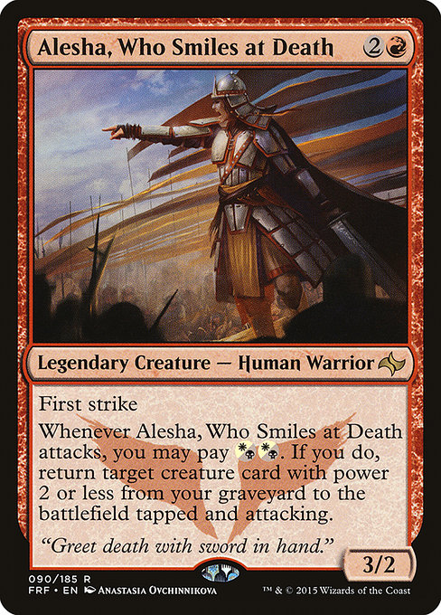 Fate Reforged - 90 - Alesha, Who Smiles at Death - Rare - R - Non-foil