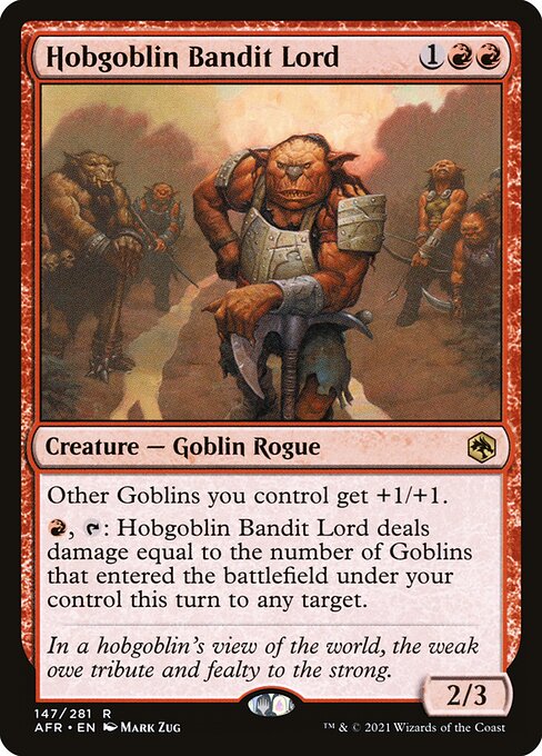 Adventures in the Forgotten Realms - 147 - Hobgoblin Bandit Lord - Rare - R - Foil