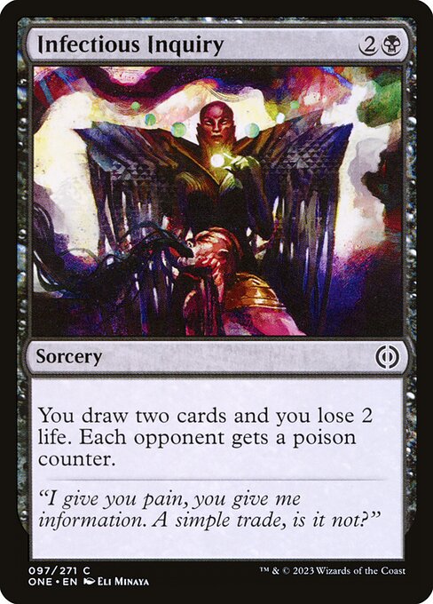 Phyrexia: All Will Be One - 97 - Infectious Inquiry - Common - B - Foil