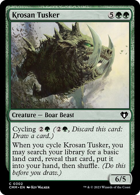 Commander Masters - 302 - Krosan Tusker - Common - G - Foil