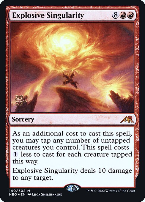 Kamigawa: Neon Dynasty Promos - 140s - Explosive Singularity - Mythic - R - Foil - Datestamped Promo