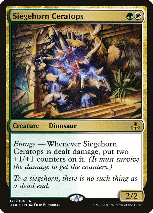 Rivals of Ixalan - 171 - Siegehorn Ceratops - Rare - WG - Foil