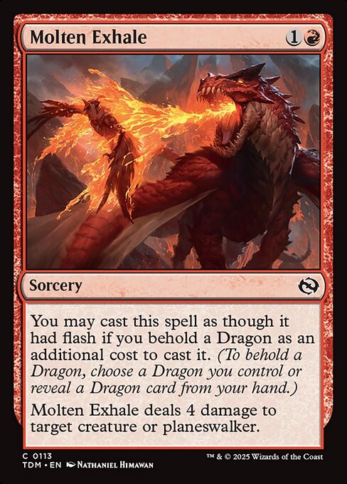 Tarkir: Dragonstorm - 113 - Molten Exhale - Common - R - Non-foil