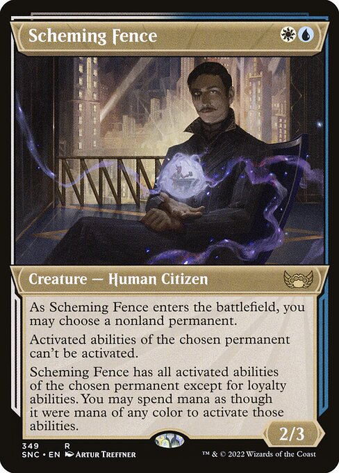 Streets of New Capenna - 349 - Scheming Fence - Rare - WU - Non-foil