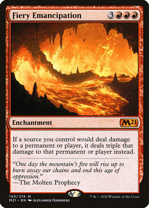 Core Set 2021 - 143 - Fiery Emancipation - Mythic - R - Non-foil