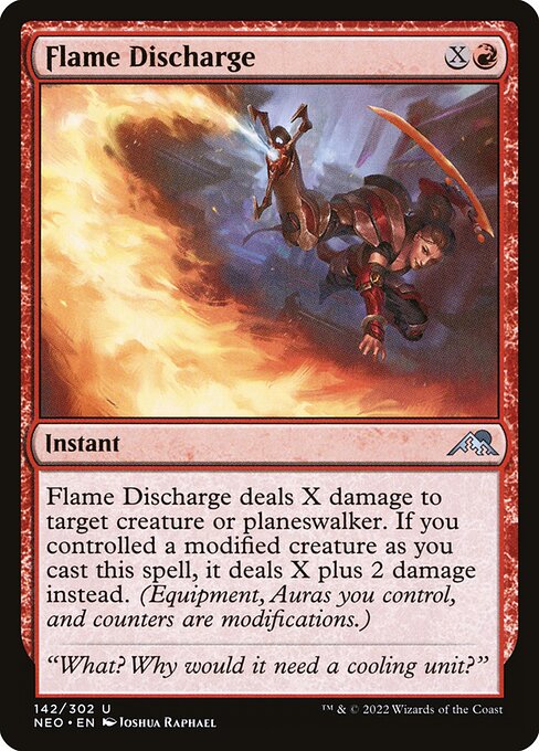 Kamigawa: Neon Dynasty - 142 - Flame Discharge - Uncommon - R - Non-foil