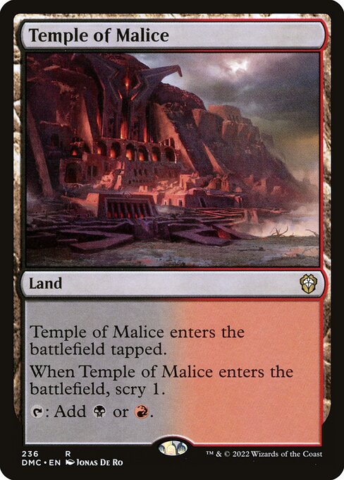 Dominaria United Commander - 236 - Temple of Malice - Rare - C - Non-foil