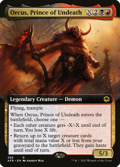 Adventures in the Forgotten Realms - 388 - Orcus, Prince of Undeath - Rare - BR - Foil