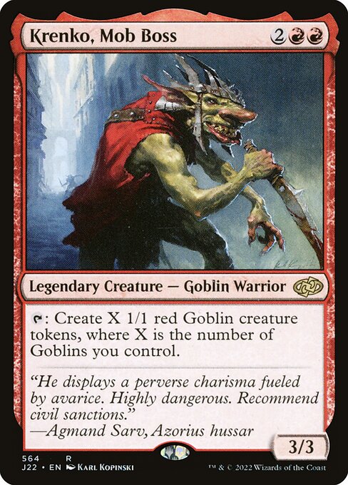Jumpstart 2022 - 564 - Krenko, Mob Boss - Rare - R - Non-foil