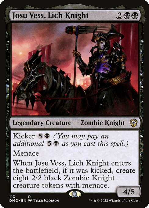 Dominaria United Commander - 113 - Josu Vess, Lich Knight - Rare - B - Non-foil