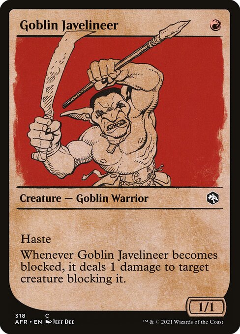 Adventures in the Forgotten Realms - 318 - Goblin Javelineer - Common - R - Non-foil