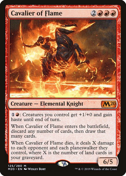 Core Set 2020 - 125 - Cavalier of Flame - Mythic - R - Foil