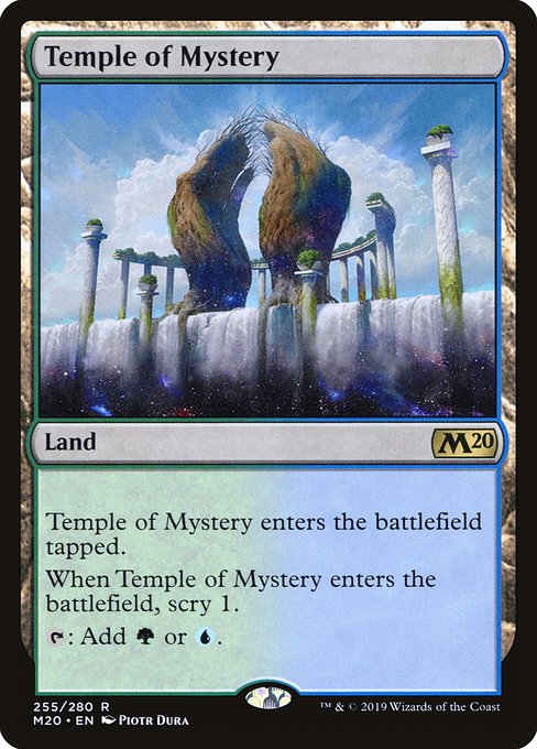 Core Set 2020 - 255 - Temple of Mystery - Rare - C - Non-foil