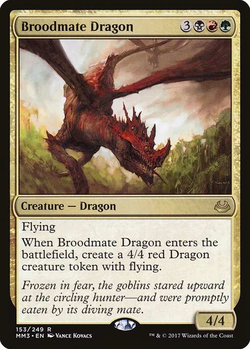 Modern Masters 2017 - 153 - Broodmate Dragon - Rare - Multi - Non-foil