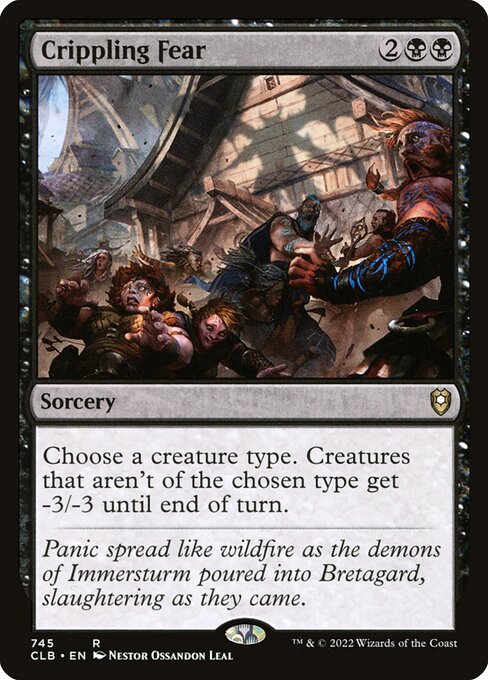 Commander Legends: Battle for Baldur's Gate - 745 - Crippling Fear - Rare - B - Non-foil