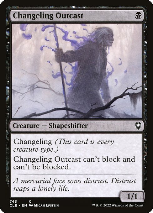 Commander Legends: Battle for Baldur's Gate - 743 - Changeling Outcast - Common - B - Non-foil