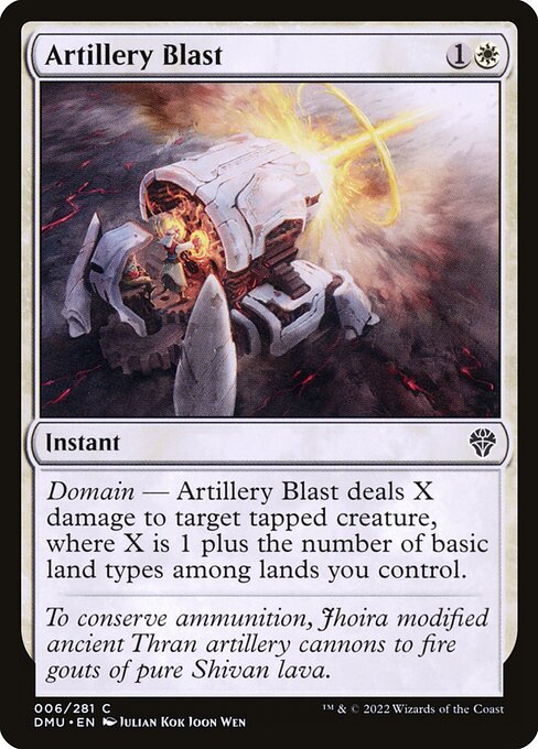 Dominaria United - 6 - Artillery Blast - Common - W - Non-foil