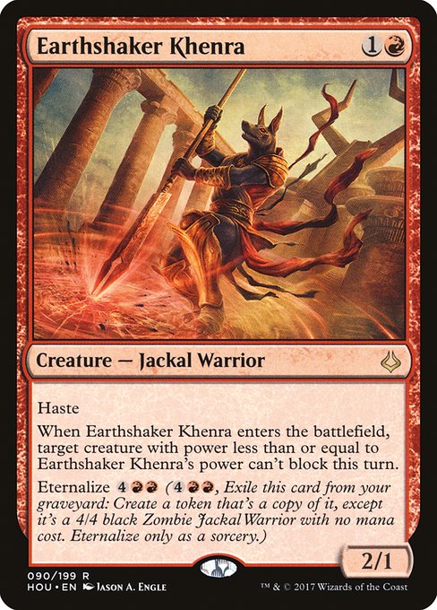 Hour of Devastation - 90 - Earthshaker Khenra - Rare - R - Foil