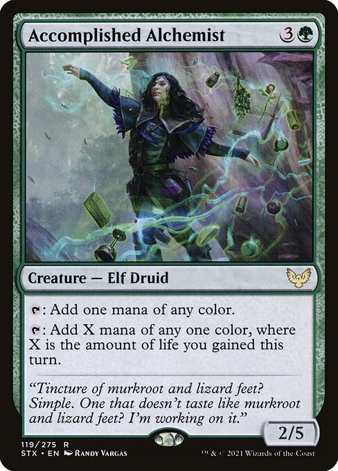 Strixhaven: School of Mages - 119 - Accomplished Alchemist - Rare - G - Foil