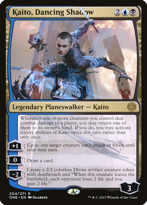 Phyrexia: All Will Be One - 204 - Kaito, Dancing Shadow - Rare - UB - Foil