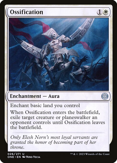 Phyrexia: All Will Be One - 26 - Ossification - Uncommon - W - Non-foil