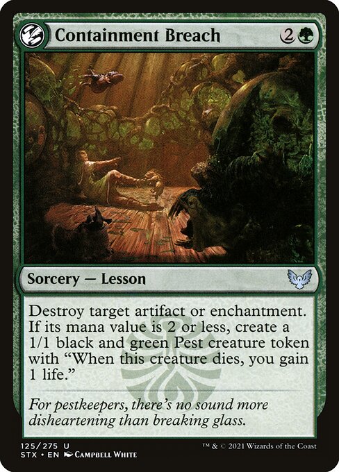 Strixhaven: School of Mages - 125 - Containment Breach - Uncommon - G - Non-foil