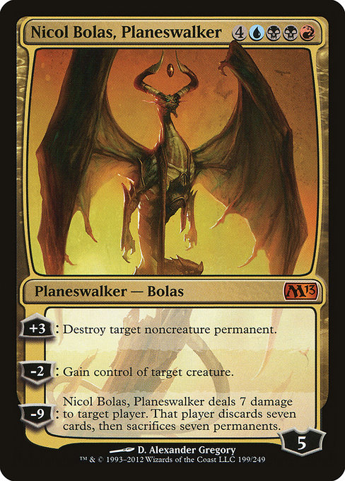 Magic 2013 - 199 - Nicol Bolas, Planeswalker - Mythic - Multi - Non-foil