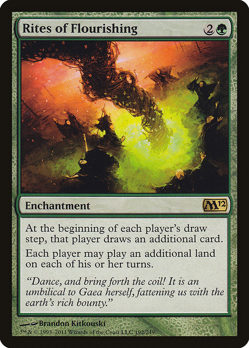 Magic 2012 - 192 - Rites of Flourishing - Rare - G - Non-foil