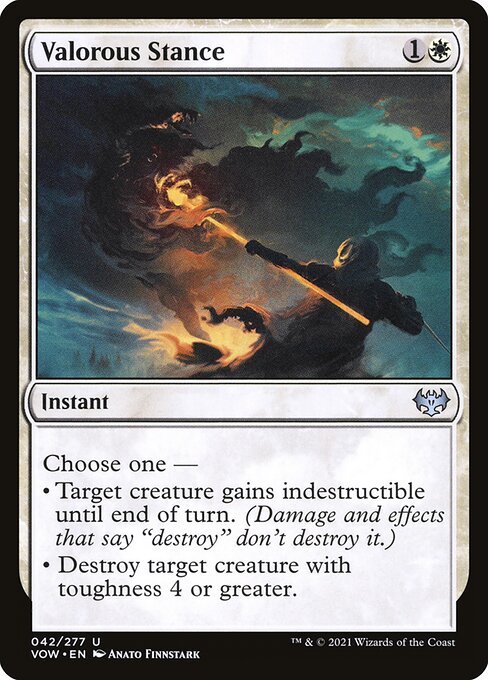 Innistrad: Crimson Vow - 42 - Valorous Stance - Uncommon - W - Non-foil