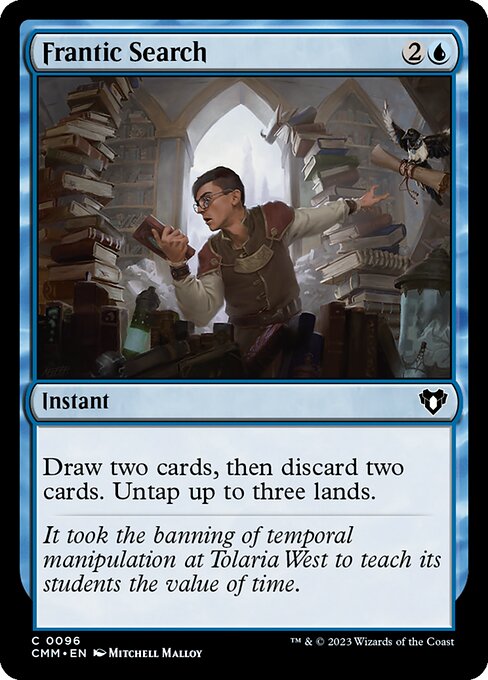Commander Masters - 96 - Frantic Search - Common - U - Non-foil