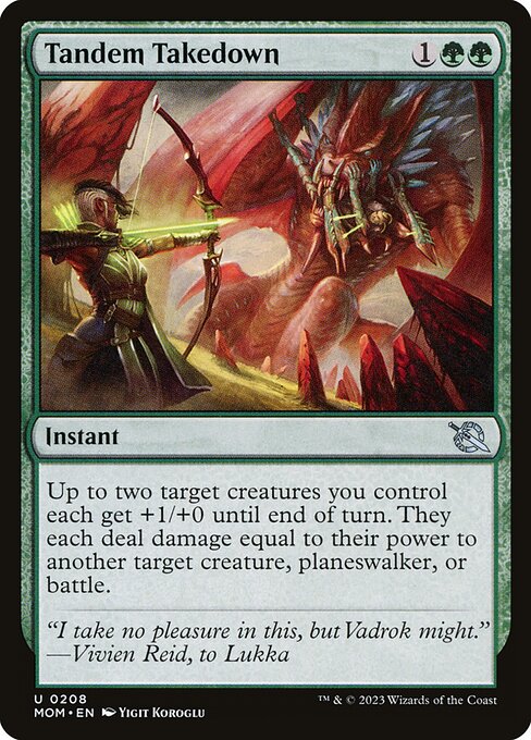 March of the Machine - 208 - Tandem Takedown - Uncommon - G - Foil