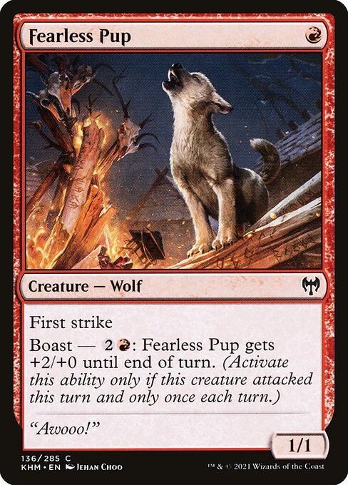 Kaldheim - 136 - Fearless Pup - Common - R - Non-foil