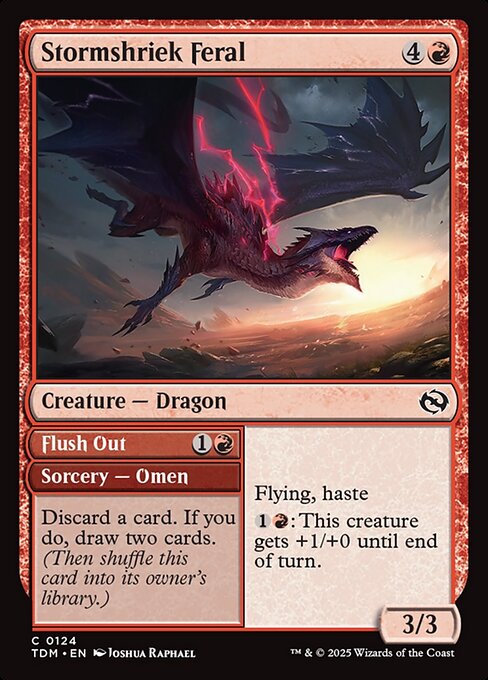 Tarkir: Dragonstorm - 124 - Stormshriek Feral // Flush Out - Common - R - Non-foil