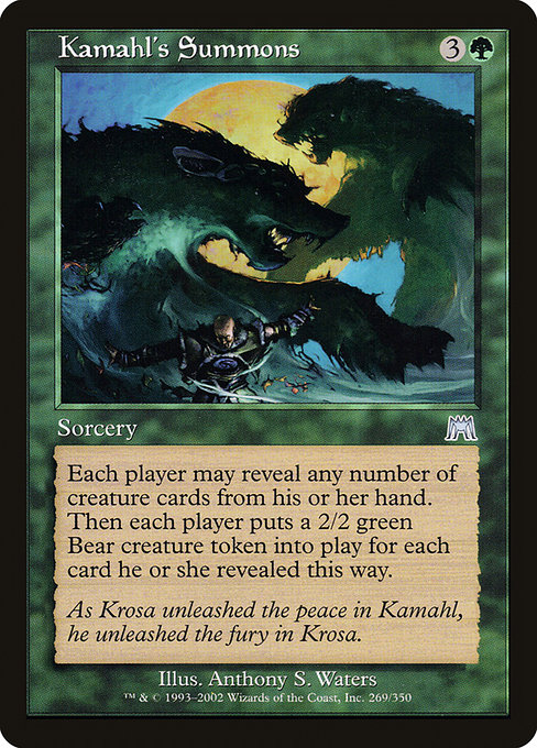 Onslaught - 269 - Kamahl's Summons - Uncommon - G - Non-foil