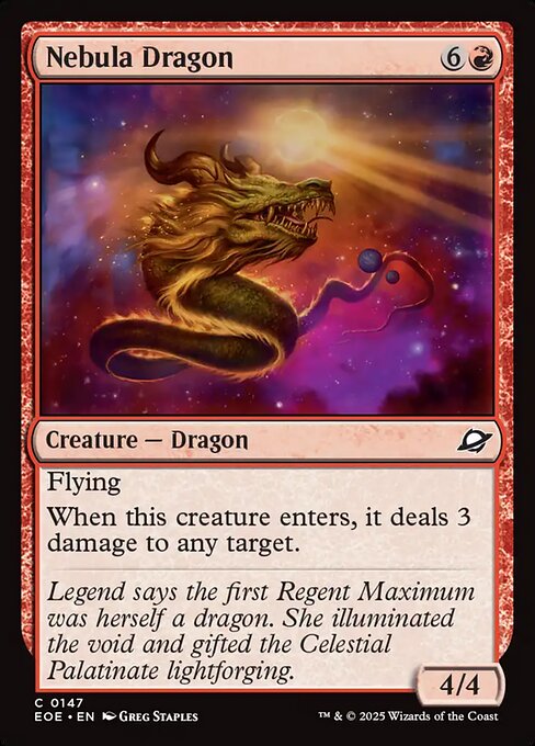 Edge of Eternities - 147 - Nebula Dragon - Common - R - Non-foil