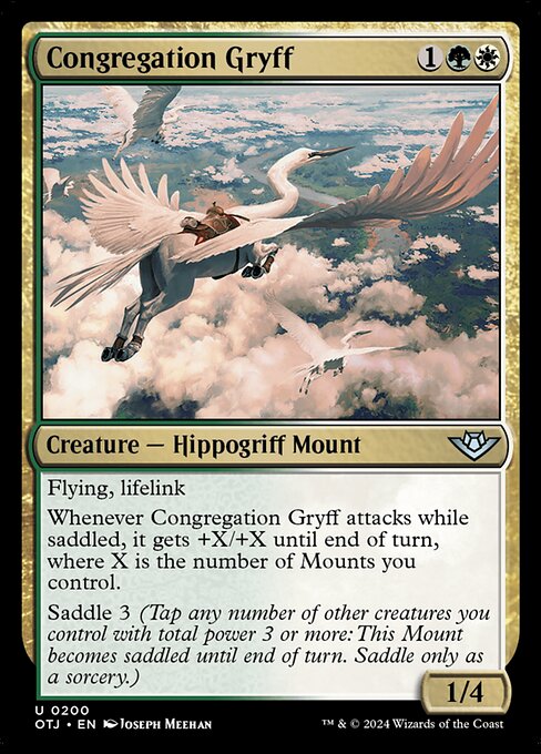 Outlaws of Thunder Junction - 200 - Congregation Gryff - Uncommon - WG - Non-foil