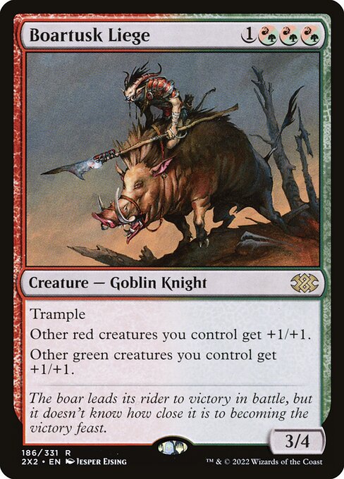 Double Masters 2022 - 186 - Boartusk Liege - Rare - RG - Non-foil