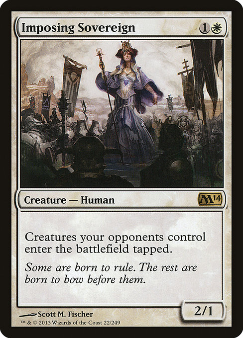 Magic 2014 - 22 - Imposing Sovereign - Rare - W - Non-foil