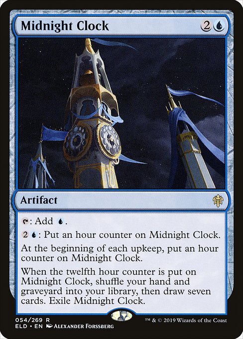 Throne of Eldraine - 54 - Midnight Clock - Rare - U - Foil