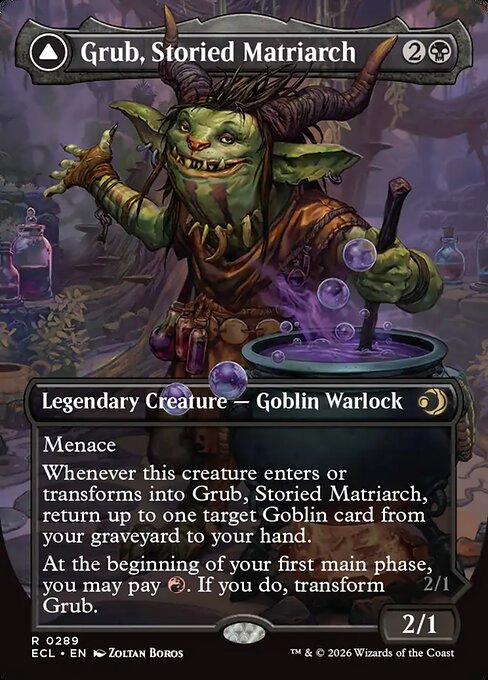 Lorwyn Eclipsed - 289 - Grub, Storied Matriarch // Grub, Notorious Auntie - Rare - C - Non-foil